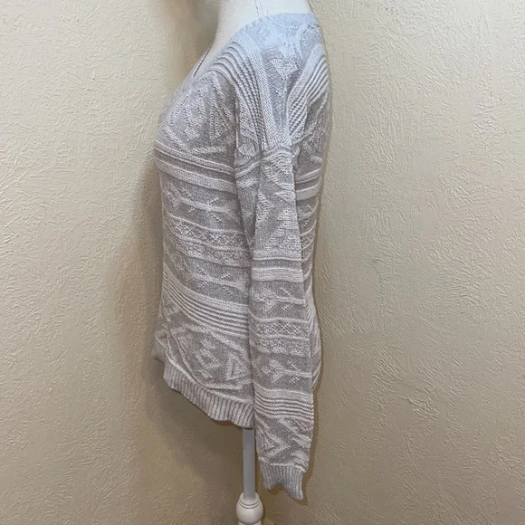 Pink Rose Grey Knit Sweater - Picture 4 of 10